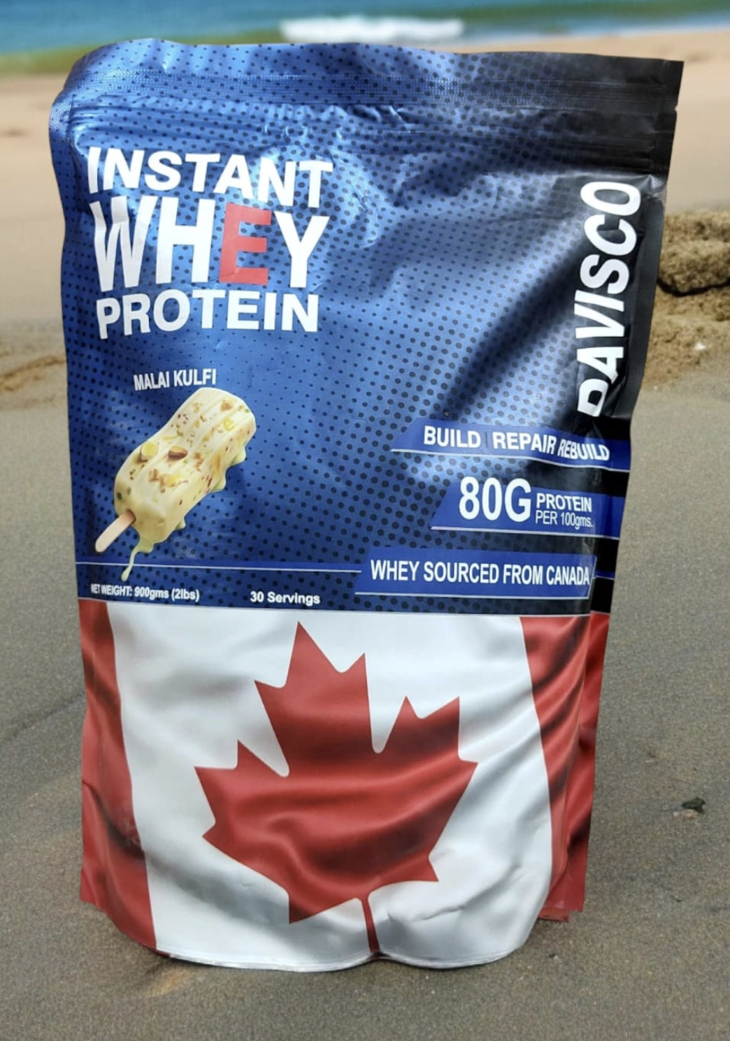 Davisco blue whey protein pouch product